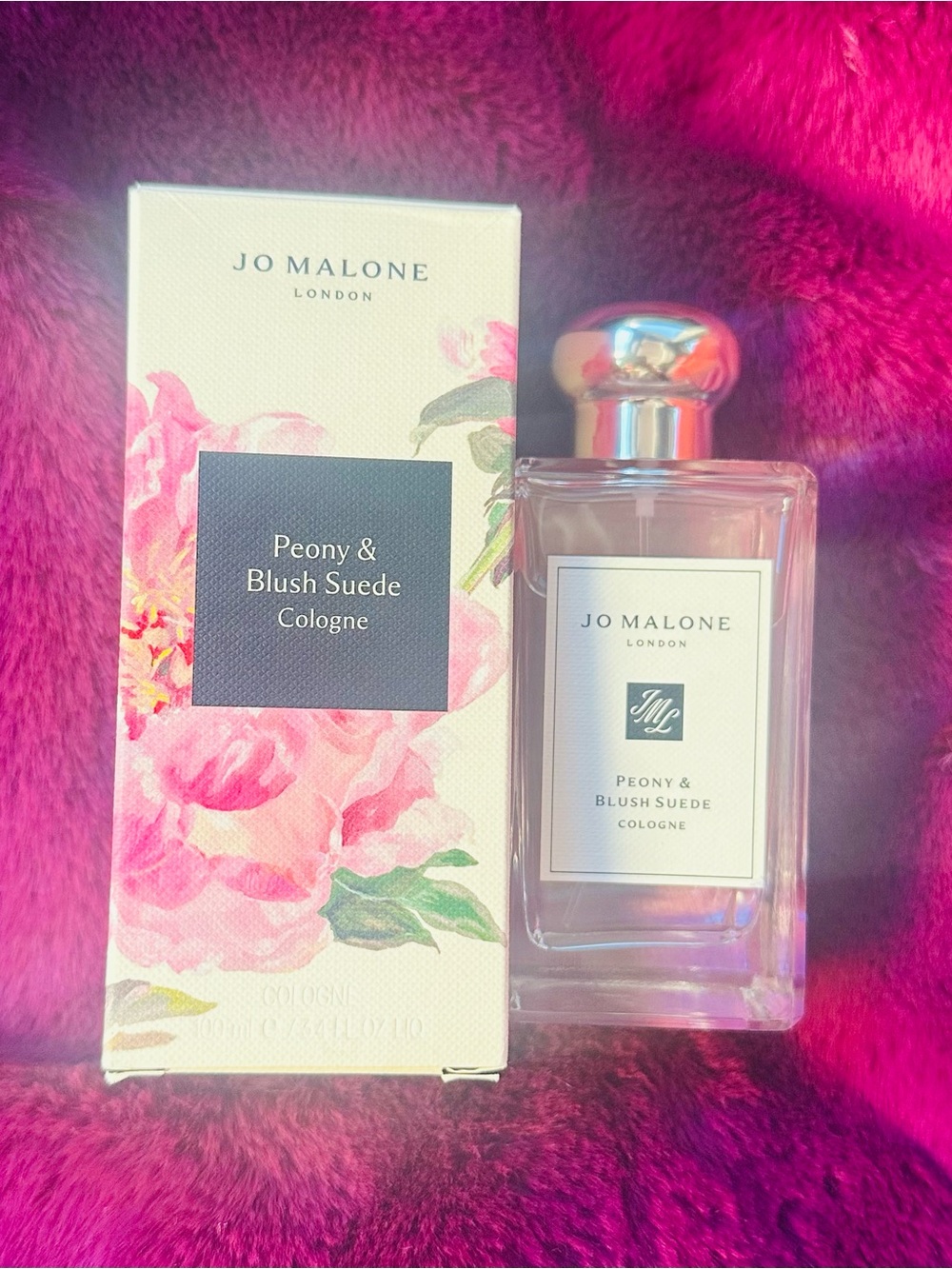 Jo Malone Peony & Blush Suede Cologne — Pink and Silver Accents